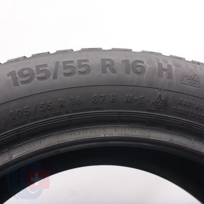 6. Opony 195/55 R16 4x CONTINENTAL 87H WinterContact TS 870 Zimowe 2022  7,8mm