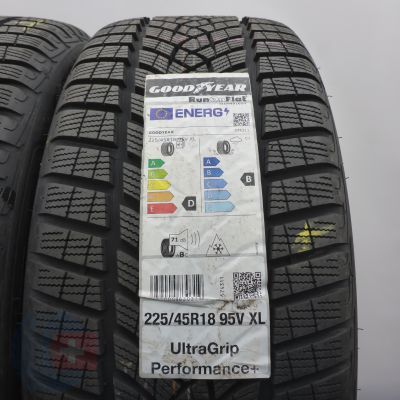 3. Opony 225/45 R18 4x GOODYEAR 95V XL UltraGrip Performance + Zimowe RunFlat 2022 Jak Nowe Nieużywane