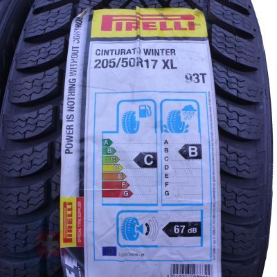 2. 4 x PIRELLI 205/50 R17 93T XL Cinturato Winter Zima 2018 Jak Nowe