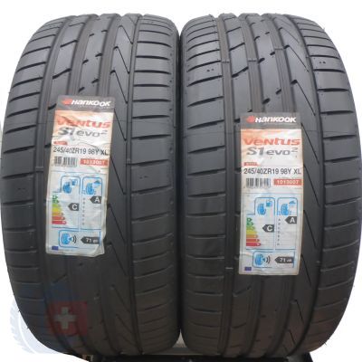 2 x HANKOOK 245/40 ZR19 98Y XL Ventus S1 Evo2 K117 Lato Nieużywane Jak Nowe 2017 