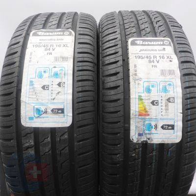 3. Opony 195/45 R16 4x Barum 84V Bravuris 5 Letnie 2019 Jak Nowe