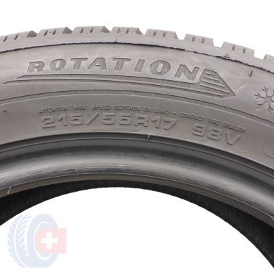 5. 2 x DUNLOP 215/55 R17 98V XL Winter Sport 5 Zima 2019 5,6-6,2mm