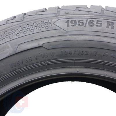 6. 4 x CONTINENTAL 195/65 R16C 104/102T ContiVanContact 100 Lato 2020 Jak Nowe Nieużywane