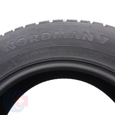 7. Opony 195/65 R15 4x NOKIAN 95T XL Nordman 7 Zimowe KOLCE 2020 Jak Nowe Nieużywane 