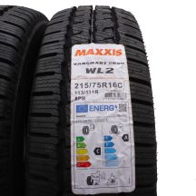 2. 2 x MAXXIS 215/75 R16C 113/111R Vansmart Snow WL2 Zima 2021 Jak Nowe Nieużywane