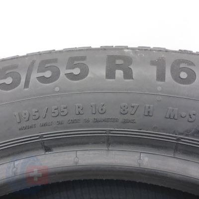 5. Opony 195/55 R16 2x CONTINENTAL 87H ContiWinterContact TS850 Zimowe 2014 5,8-6mm