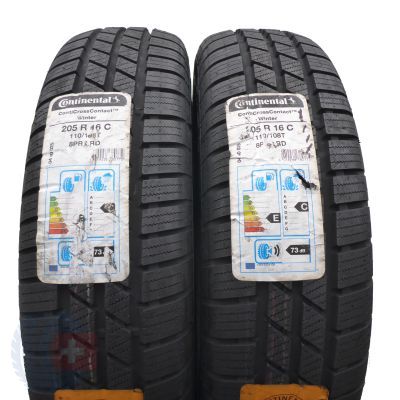 2 x CONTINENTAL 205/80 R16C 110/108T CrossContact Winter Zima 2019 Jak Nowe 