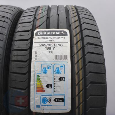 3. Opony 245/35 R18 2x CONTINENTAL 88Y ContiSportContact 5 RFT BMW Letnie 2019 