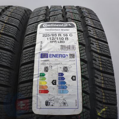 3. Opony 225/65 R16C 4x CONTINENTAL 112/110R VanContact Winter Zimowe 2022 Jak Nowe Nieużywane