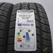 3. Opony 225/65 R16C 4x CONTINENTAL 112/110R VanContact Winter Zimowe 2022 Jak Nowe Nieużywane