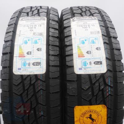 Opony 215/75 R15 2x CONTINENTAL 100T CrossContact ART M+S Letnie 2018 Nieużywane 