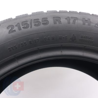 7. Opony 215/55 R17 4x CONTINENTAL 94H WinterContact Ts 850P ContiSeal Zimowe 2018 Jak Nowe Nieużywane