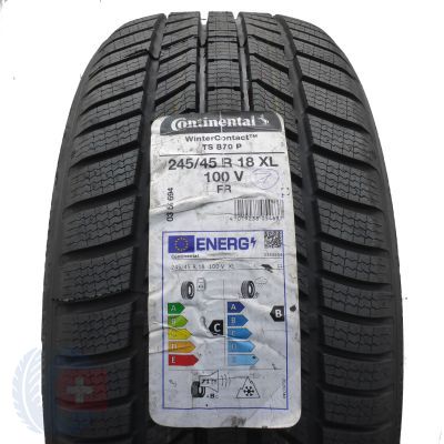 Opona 245/45 R18 1x CONTINENTAL 100V XL WinterContact TS 870 P Zimowe 2022 Jak Nowa 
