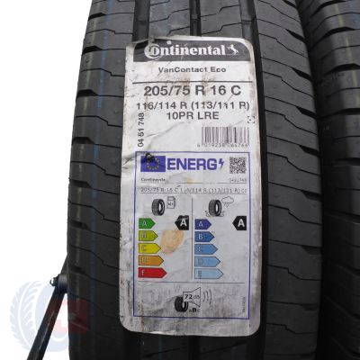 3. Opony 205/75 R16C 4x CONTINENTAL 116/114R VanContact Eco Letnie 2021 Jak Nowe Nieużywane