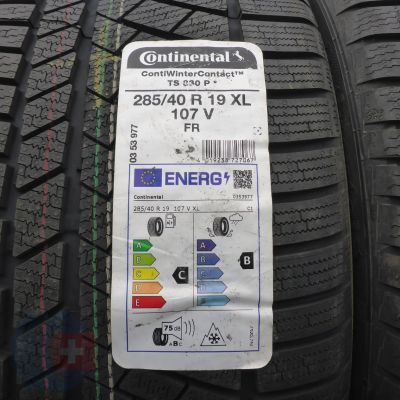 2. Opony 285/40 R19 2x CONTINENTAL 107V XL ContiWinterContact TS830P BMW Zimowe 2023 Nieużywane