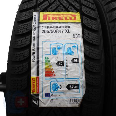 3. Opony 205/50 R17 4x PIRELLI 93T XL Cinturato P7 Zimowe 2018 Jak Nowe Nieużywane