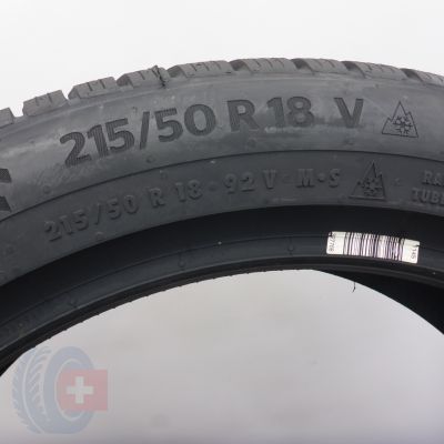 6. Opony 215/50 R18 4x CONTINENTAL 92V WinterContact TS 870 P Zimowe 2024 Jak Nowe