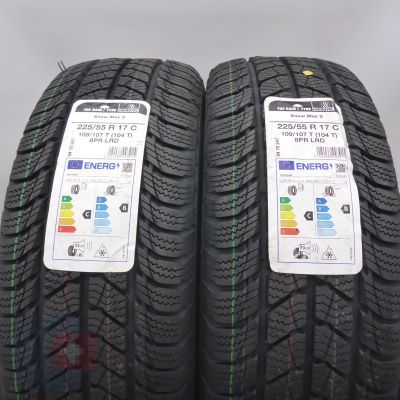 5. Opony 225/55 R17C 4x UNIROYAL 109/107T SnowMax 3 Zimowe 2022 Nieużywane 