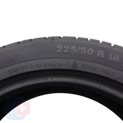 6. 4 x CONTINENTAL 225/50 R18 99H XL ContiWinterContact TS830P AO Zima 8mm 2022 Jak Nowe