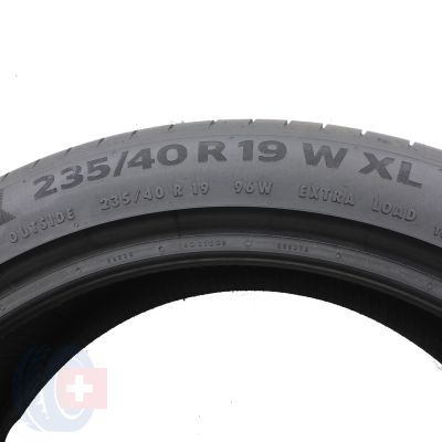 4. Opony 235/40 R19 2x CONTINENTAL 96W XL PremiumContact 6 Letnie 2019, 2021 6,5mm