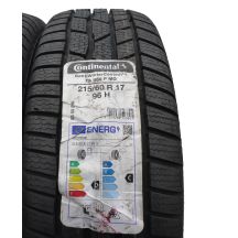 3. Opony 215/60 R17 2x CONTINENTAL 96H ContiWinterContact TS 830P M0 Zimowe 2022 Jak Nowe