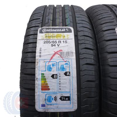 2. Opony 205/65 R15 2x CONTINENTAL 94V EcoContact 6 Letnie 2020 Jak Nowe