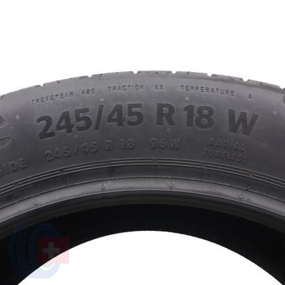 6. 4 x CONTINENTAL 245/45 R18 96W EcoContact 6 Lato 2022 Jak Nowe