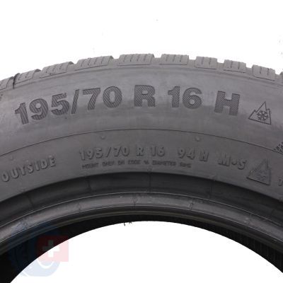 6. 4 x CONTINENTAL 195/70 R16 94H WinterContact TS850P SUV Zima 2015 7,8-8mm