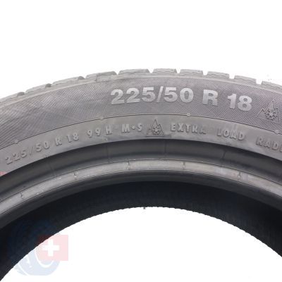 5. Opony 225/50 R18 2x CONTINENTAL 99H XL ContiWinterContact TS830P AO Zimowe 2022 7-8mm