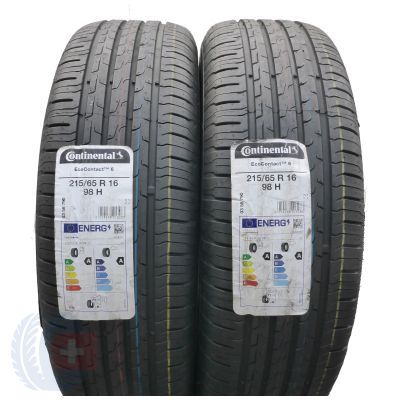 3. Opony 215/65 R16 4xCONTINENTAL 215/65 R16 98H EcoContact 6 Letnie 2023 Jak Nowe 
