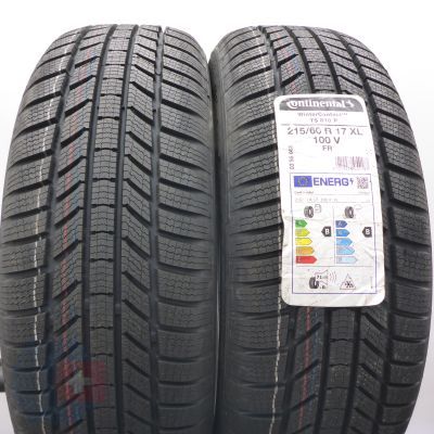 Opony 215/60 R17 2x CONTINENTAL 100V XL WinterContact Ts870P Zimowe 2022 Nieużywane