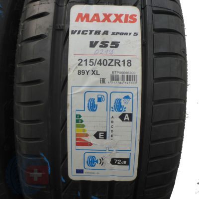 2. 2 x MAXXIS 215/40 ZR18 89Y XL Victra Sport 5 VS5 Lato 2019 