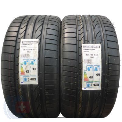 2 x BRIDGESTONE 255/40 R17 94W Potenza RE050A MO Lato 2017 Jak Nowe