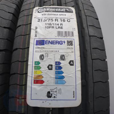3. Opony 215/75 R16C 4x CONTINENTAL 116/114R VanContact Ultra Letnie 2022 Nieużywane
