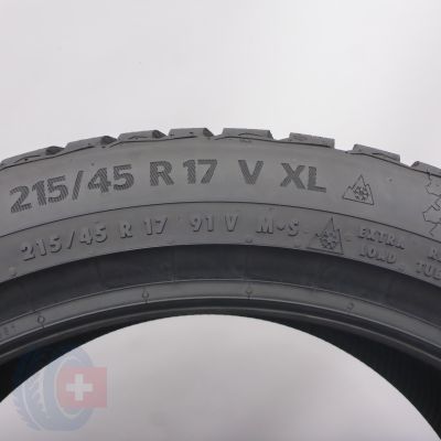 7. Opony 215/45 R17 4x CONTINENTAL 91V XL WinterContact TS 870 Zimowe 2024 8,2-8,5mm
