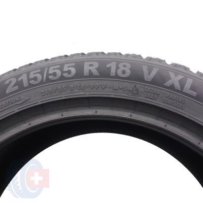 4. Opona 215/55 R18 1x SEMPERIT 99V XL Speed-Grip 5 Zimowa 2021 9mm Jak Nowa 