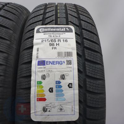 3. Opony 215/65 R16 4x CONTINENTAL 98H WinterContact TS870P Zimowe 2023 Nieużywane