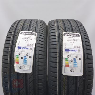 Opony 215/55 R16 2x CONTINENTAL 97W XL UltraContact Letnie 2024