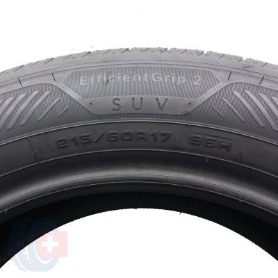 4. Opony 215/60 R17 2x GOODYEAR 96H EfficientGrip 2 SUV Letnie 2022 Jak Nowe 8-8,2mm