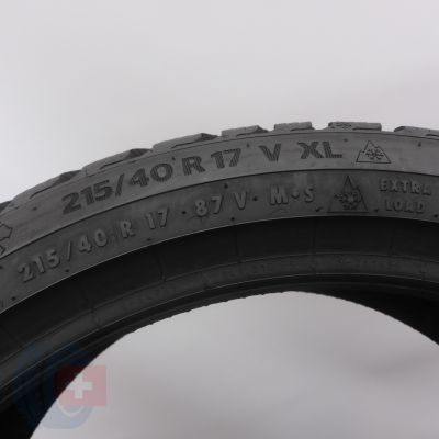 4. Opona 215/40 R17 1x CONTINENTAL 87V XL WinterContact TS 870 Zimowa 2023  7,8mm Jak Nowa