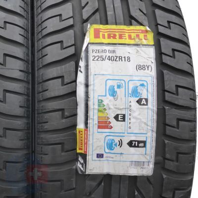 2. Opony 225/40 R18 2x PIRELLI 88Y PZero Direzionale Letnie 2017 Nieużywane