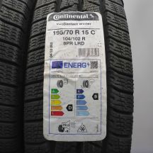 3. Opony 195/70 R15C 4x CONTINENTAL 104/102R VanContact Winter Zimowe 2023 Nieużywane 