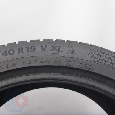 6. Opony 255/40 R19 2x CONTINENTAL 100V XL WinterContact TS 870 P Zimowe 2023 7,8-8mm 2021 6mm
