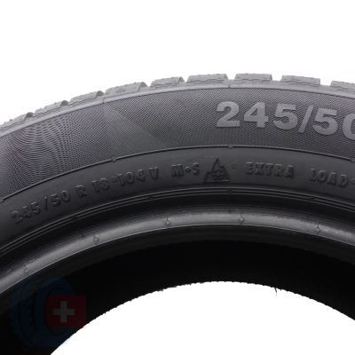 5. 4 x CONTINENTAL 245/50 R18 104V XL M0 ContiWinterContact TS830P Zima 2015, 2016 6,5-7mm