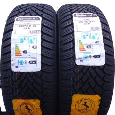 5. Opony 195/55 R15 4x CONTINENTAL 85H WinterContact TS860 Zimowe 2020 Jak Nowe Nieużywane 