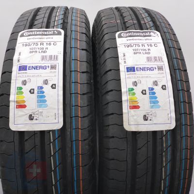 4. Opony 195/75 R16C 4x CONTINENTAL 107/105R VanContact Ultra Letnie 2023 Nieużywane