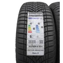 2. Opony 205/60 R16 2x GOODYEAR 92H Vector 4Seasons Gen-3 Wielosezonowe 2022 Jak Nowe 