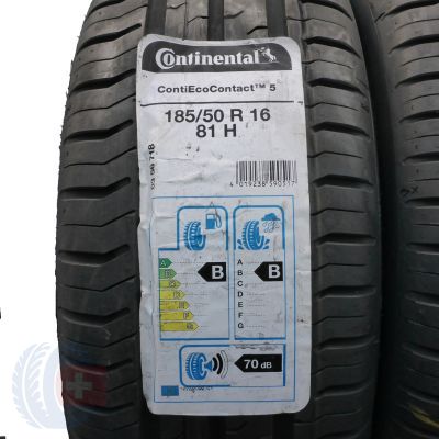 2. Opony 185/50 R16 2x CONTINENTAL 81H ContiEcoContact 5 Letnie 2018 Nieużywane 