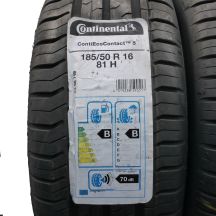 2. Opony 185/50 R16 2x CONTINENTAL 81H ContiEcoContact 5 Letnie 2018 Nieużywane 