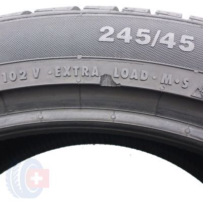 8. Opony 245/45 R19 4x CONTINENTAL 102V XL ContiWinterContact TS830P Zimowe 2022 7-7,6mm